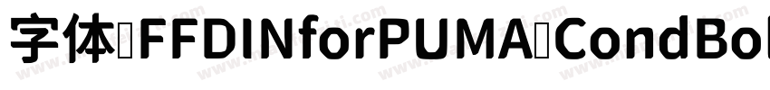 字体 FFDINforPUMA CondBold字体转换
